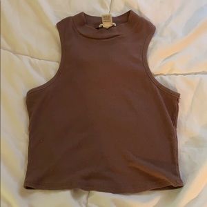 brown crop top